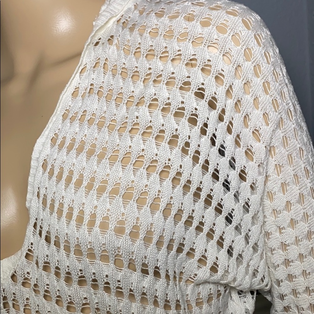 Jennifer Lopez Knit Top/ Coverup with hood size M - Picture 3 of 7